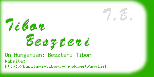 tibor beszteri business card